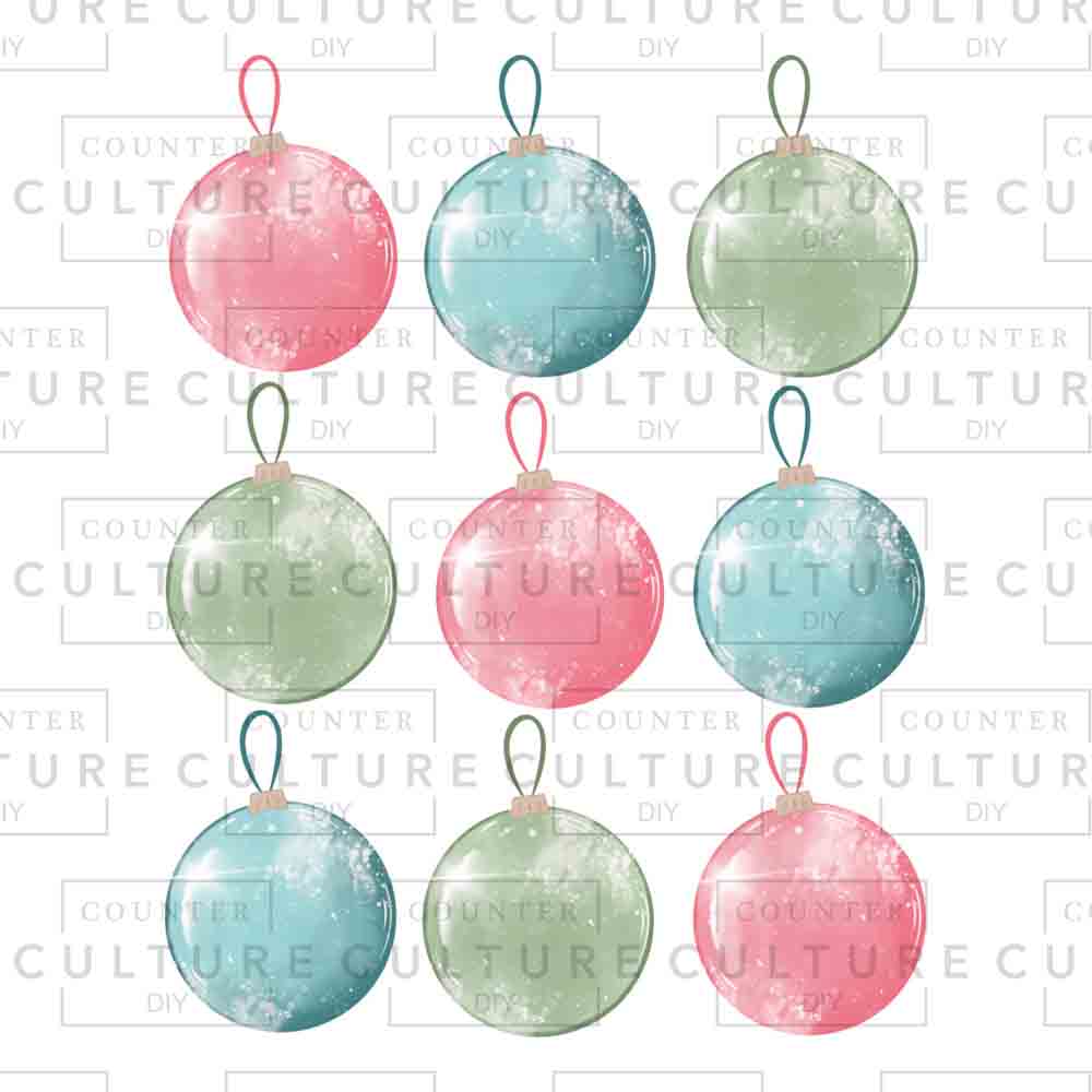 Ornaments Grid UV DTF - Counter Culture DIY