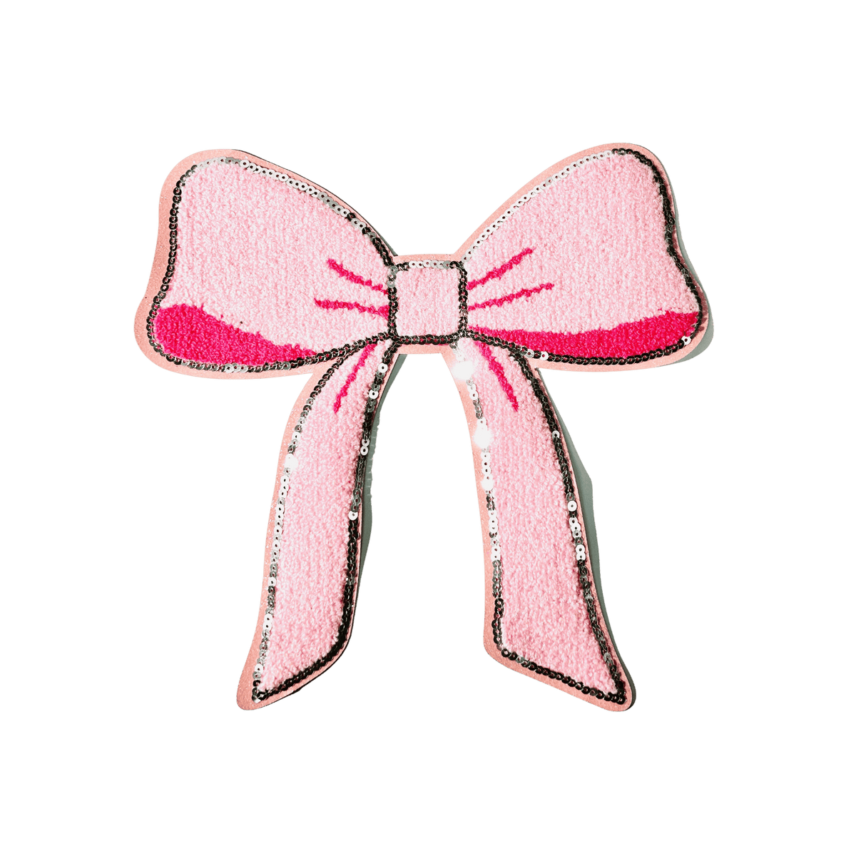 Pink Chenille Bow Patch - Counter Culture DIY