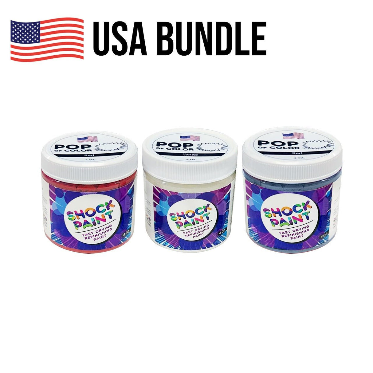 Pop of Color: USA Bundle 3pk bundle (red, white, and blue) - Counter Culture DIY