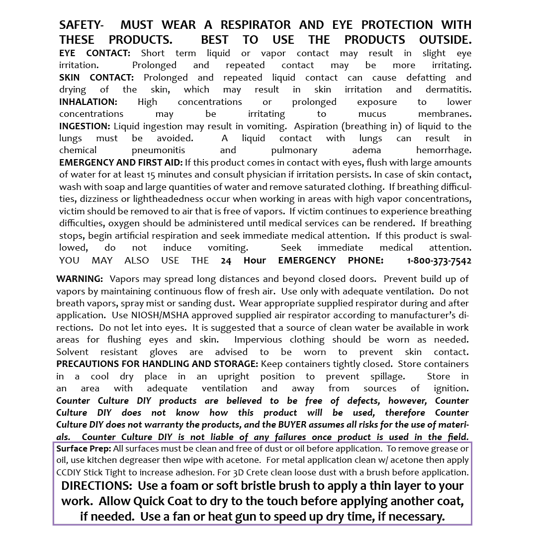 Quick Coat - 8 oz - Counter Culture DIY