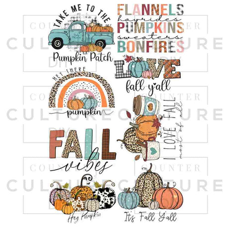 Rustic Fall DTF Gang Sheet - Counter Culture DIY