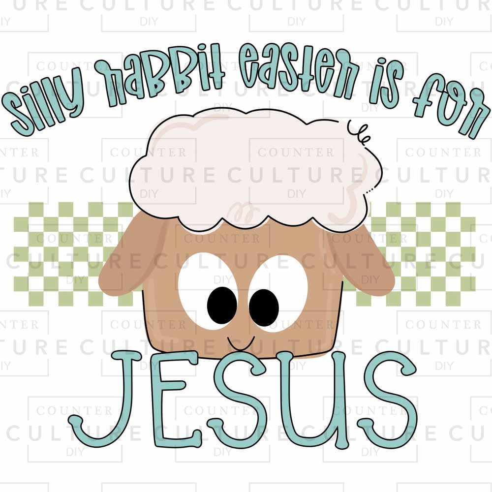 Silly Rabbit Blue DTF Transfer - Counter Culture DIY