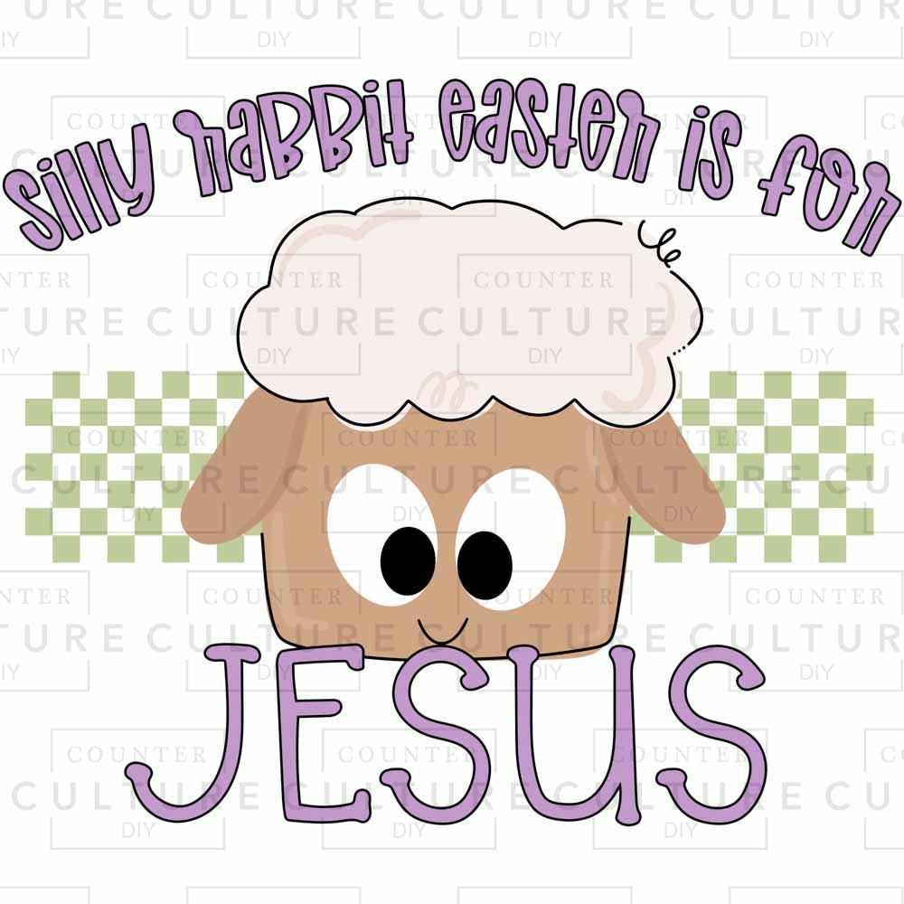 Silly Rabbit Purple DTF Transfer - Counter Culture DIY