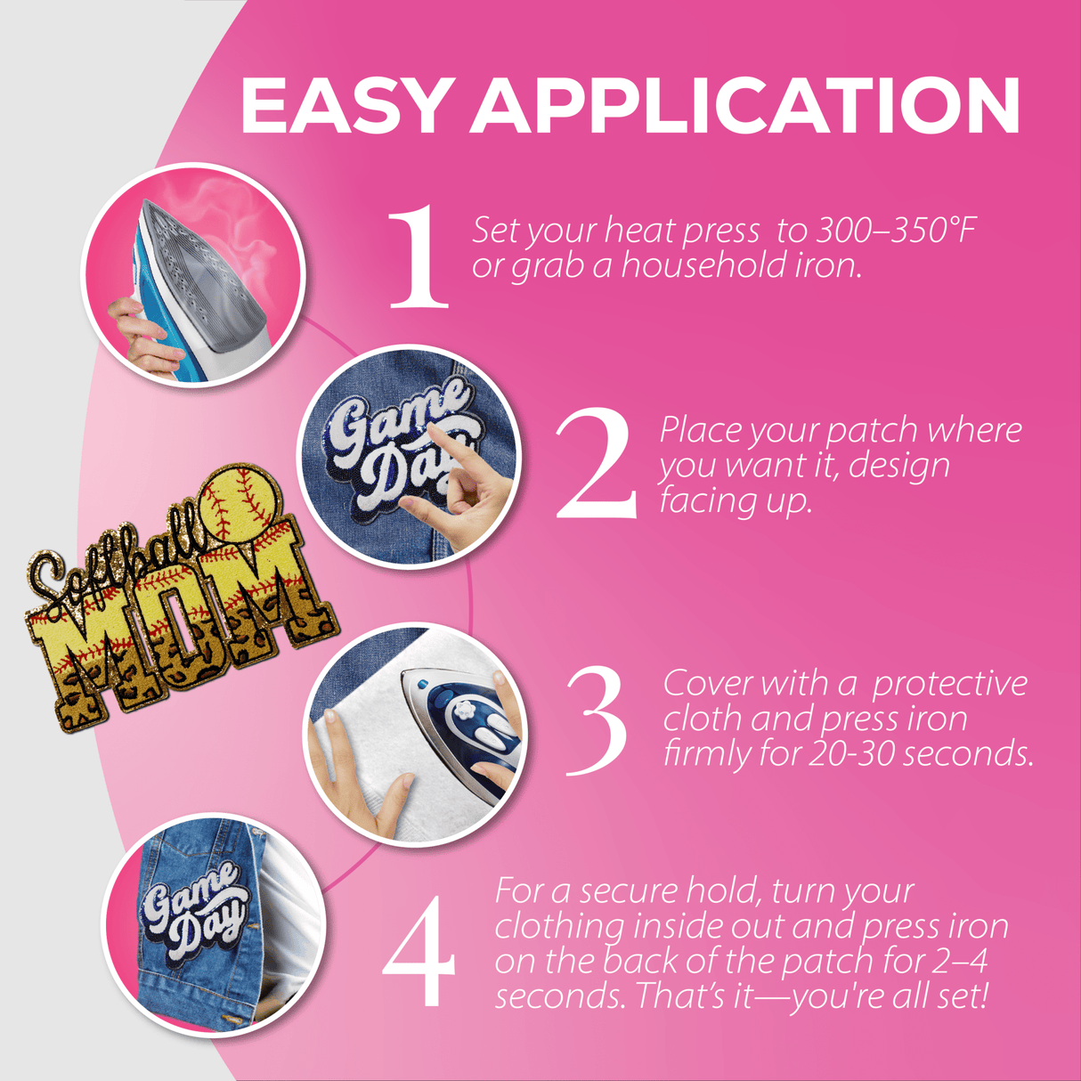 "Softball Mom" Chenille Patch - Counter Culture DIY