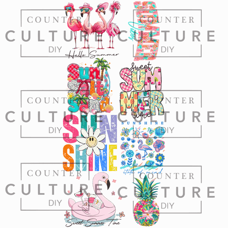 Summer - DTF Gang Sheet - Counter Culture DIY