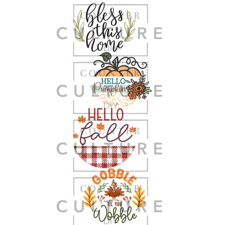 Thankful Door Signs - DTF Gang Sheet - Counter Culture DIY
