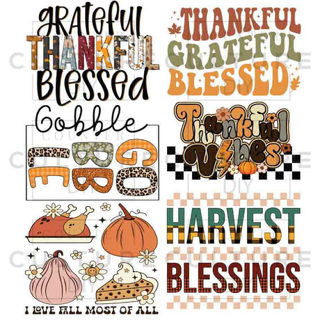 Thanksgiving DTF Gang Sheet - Counter Culture DIY