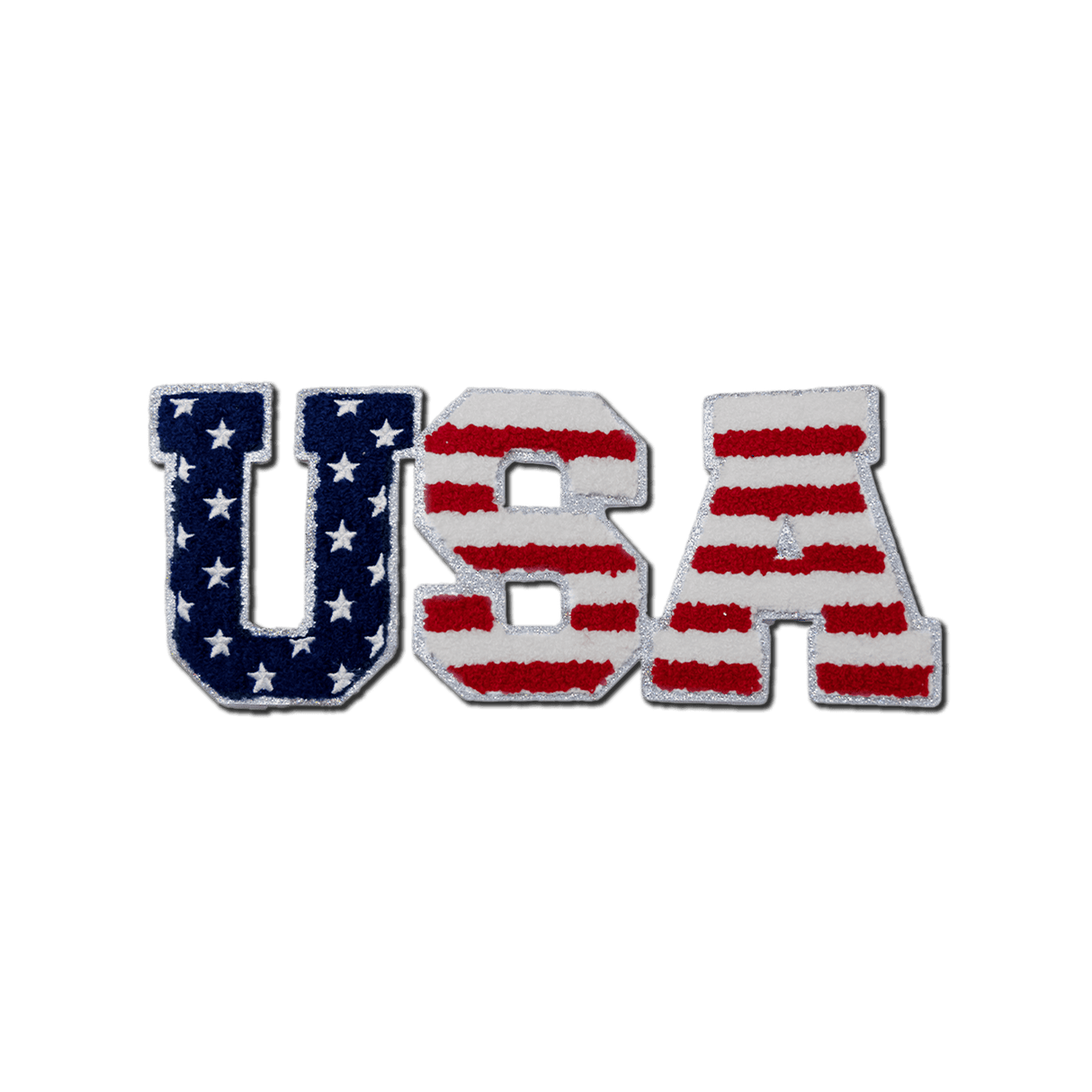 "USA" Flag Pattern Patch – Chenille Patch - Counter Culture DIY