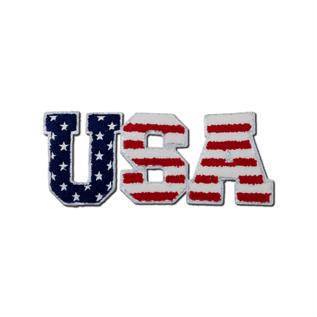 "USA" Flag Pattern Patch – Chenille Patch - Counter Culture DIY