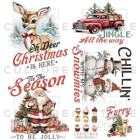 Vintage Christmas DTF Gang Sheet - Counter Culture DIY