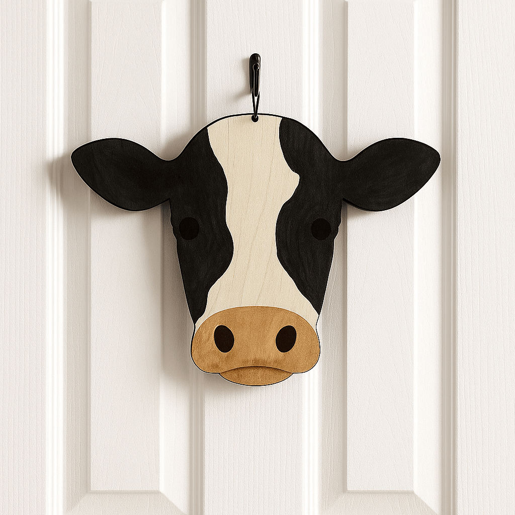 Wooden Cow Head Door Hanger Blank - Counter Culture DIY