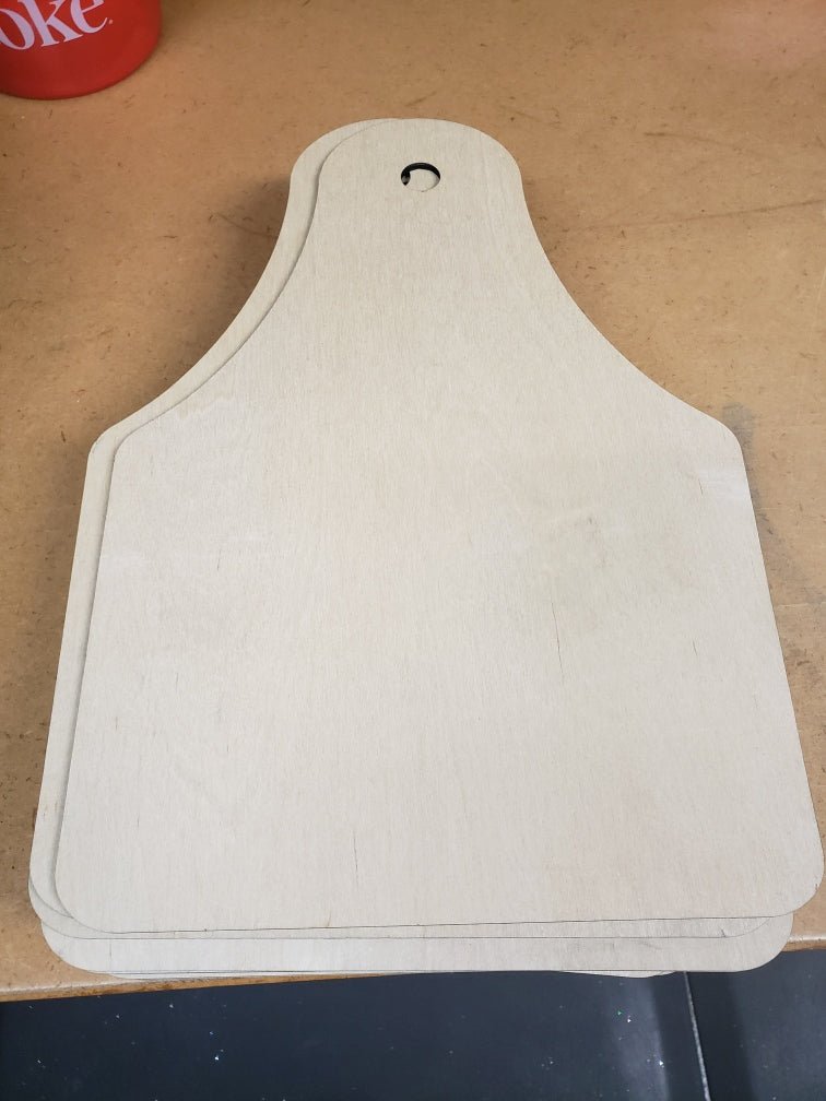 Wooden Cow Tag Door Hanger blank - Counter Culture DIY