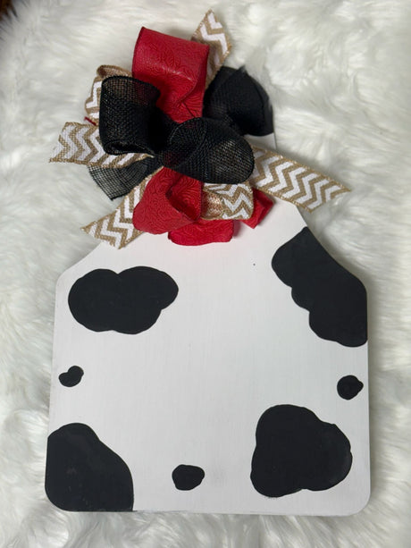 Wooden Cow Tag Door Hanger blank - Counter Culture DIY