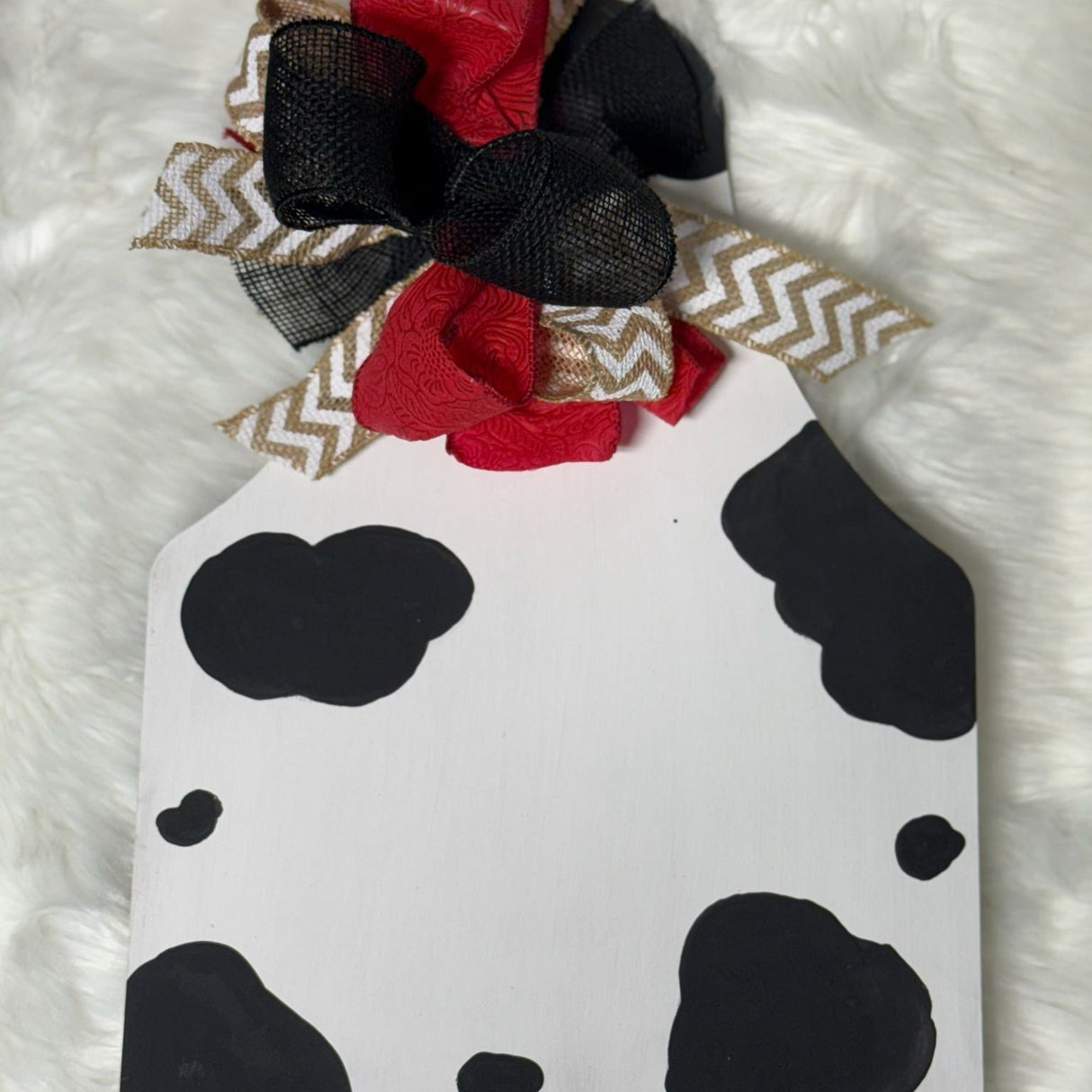 Wooden Cow Tag Door Hanger blank - Counter Culture DIY