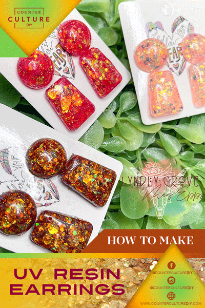 How to Make UV Resin Earrings - Counter Culture DIY