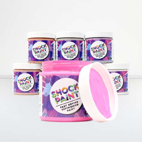 Assorted Pop of Color 4 oz acrylic chalk paint bottles