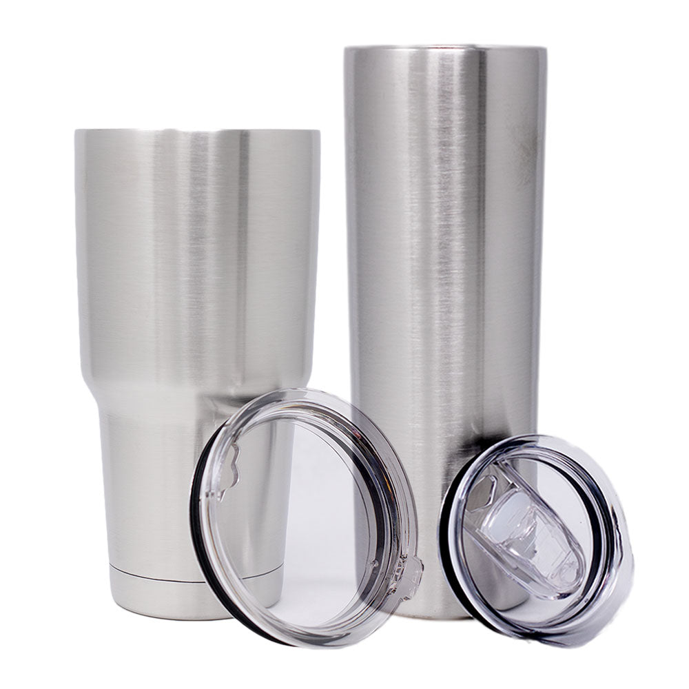 blank stainless steel tumblers with lids