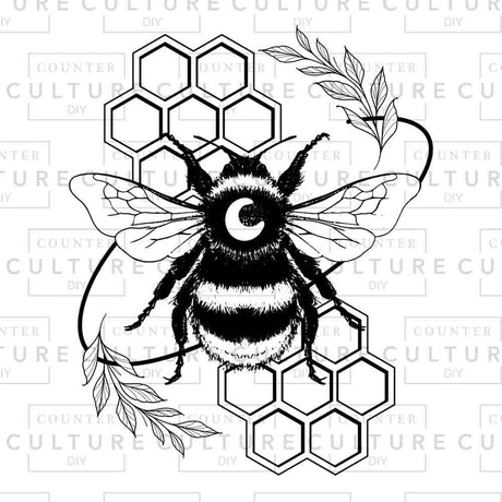 Bee honeycomb UV DTF transfer