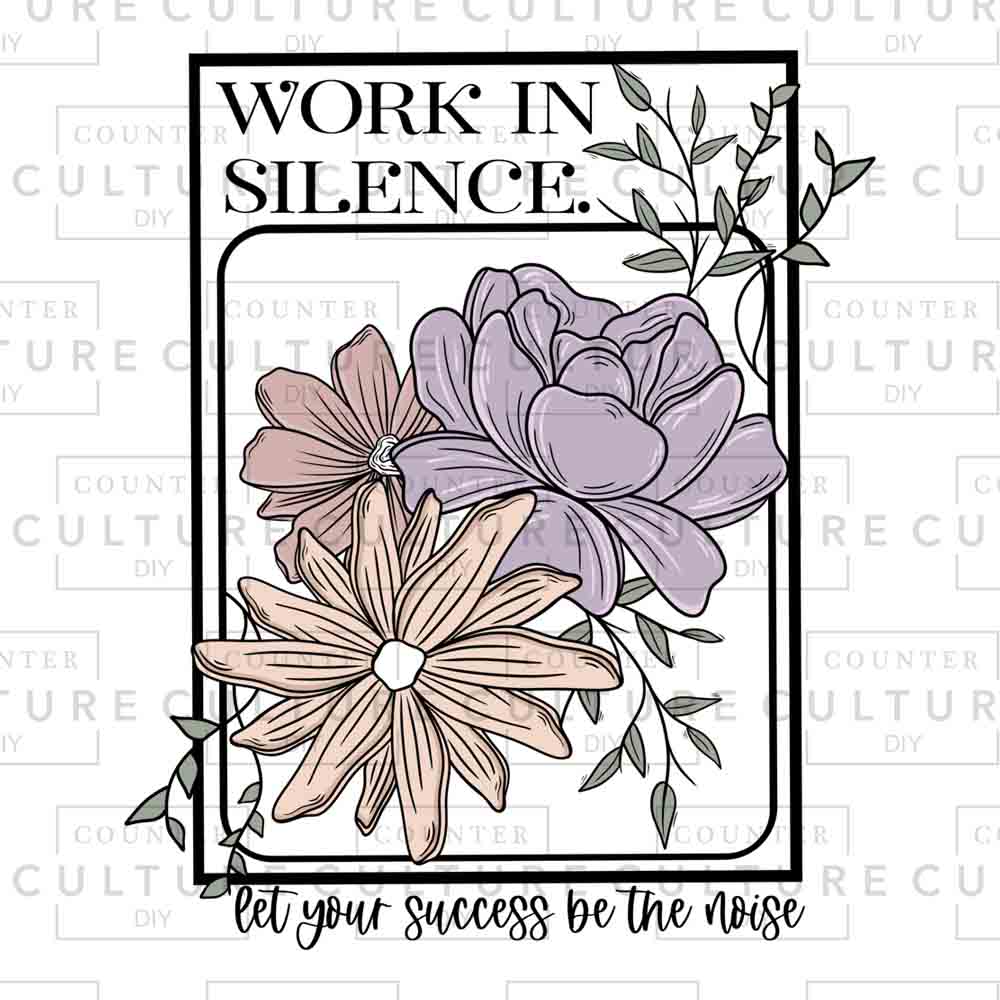 Floral card UV DTF transfer