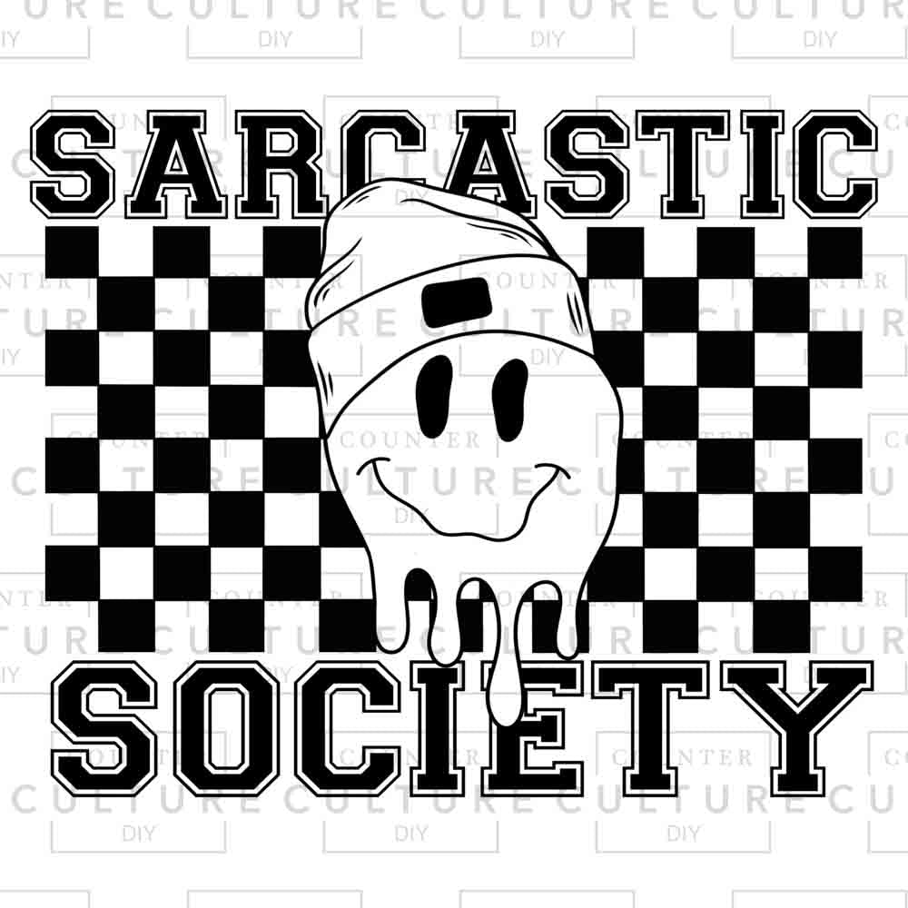 Sarcastic society UV DTF transfer