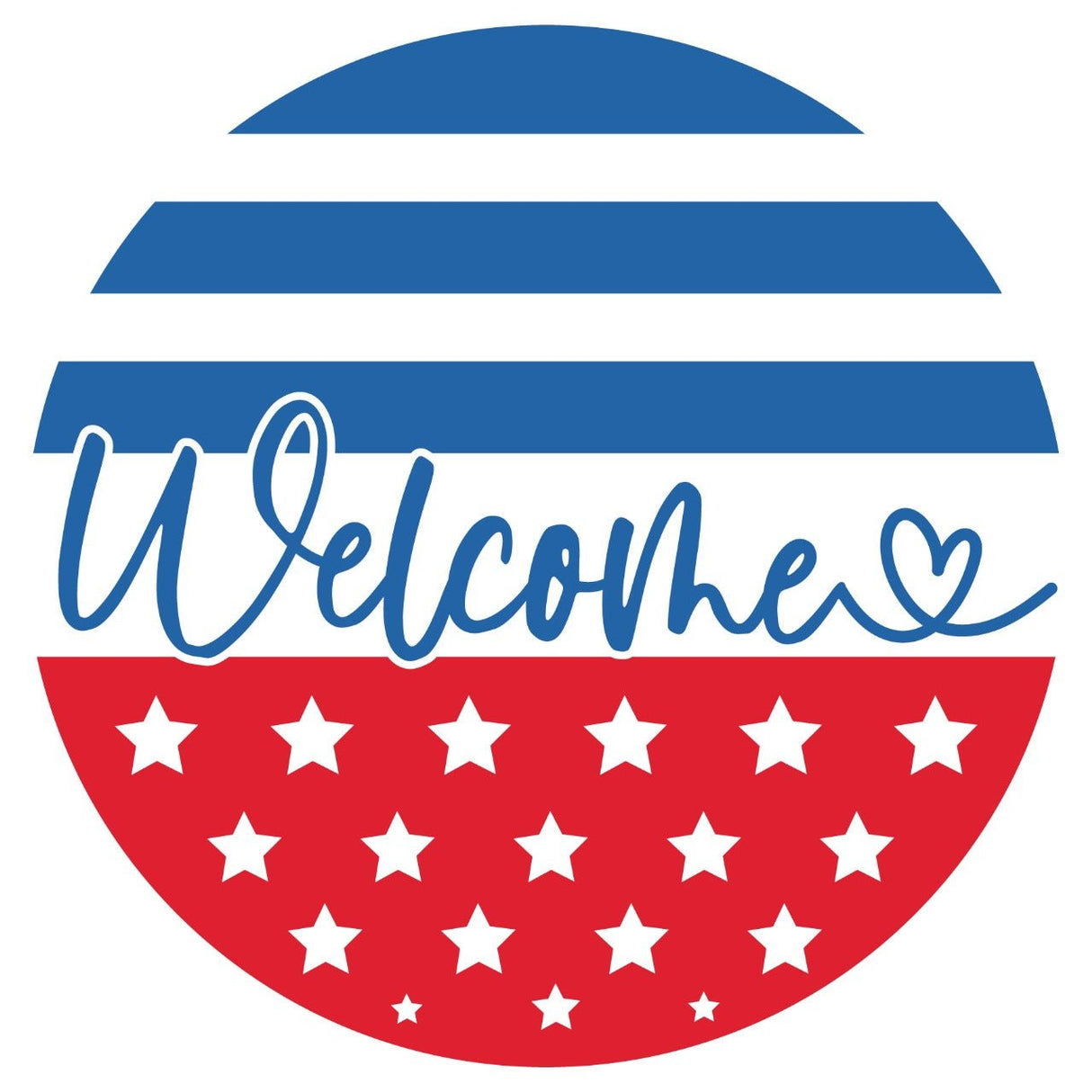 14" Laser Cut Wooden DIY Door Hanger Kit - Americana "Welcome" - Counter Culture DIY