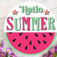 14"  Laser Cut Wooden Door Hanger Kit- "Hello Summer" - Counter Culture DIY product image 1