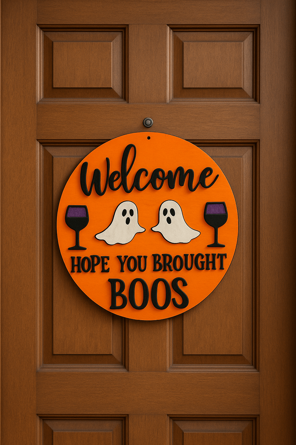 14" Laser Cut Wooden Door Hanger Kit - Welcome Boo's - Counter Culture DIY