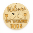 14" Laser Cut Wooden Door Hanger Kit - Welcome Boo's - Counter Culture DIY