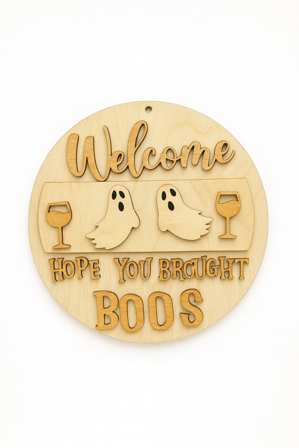 14" Laser Cut Wooden Door Hanger Kit - Welcome Boo's - Counter Culture DIY