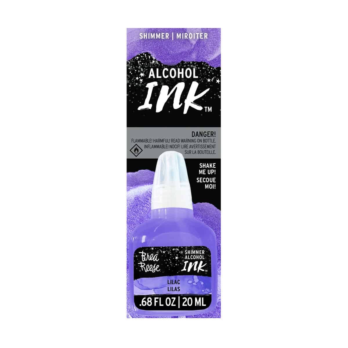 Purple shimmer alcohol ink