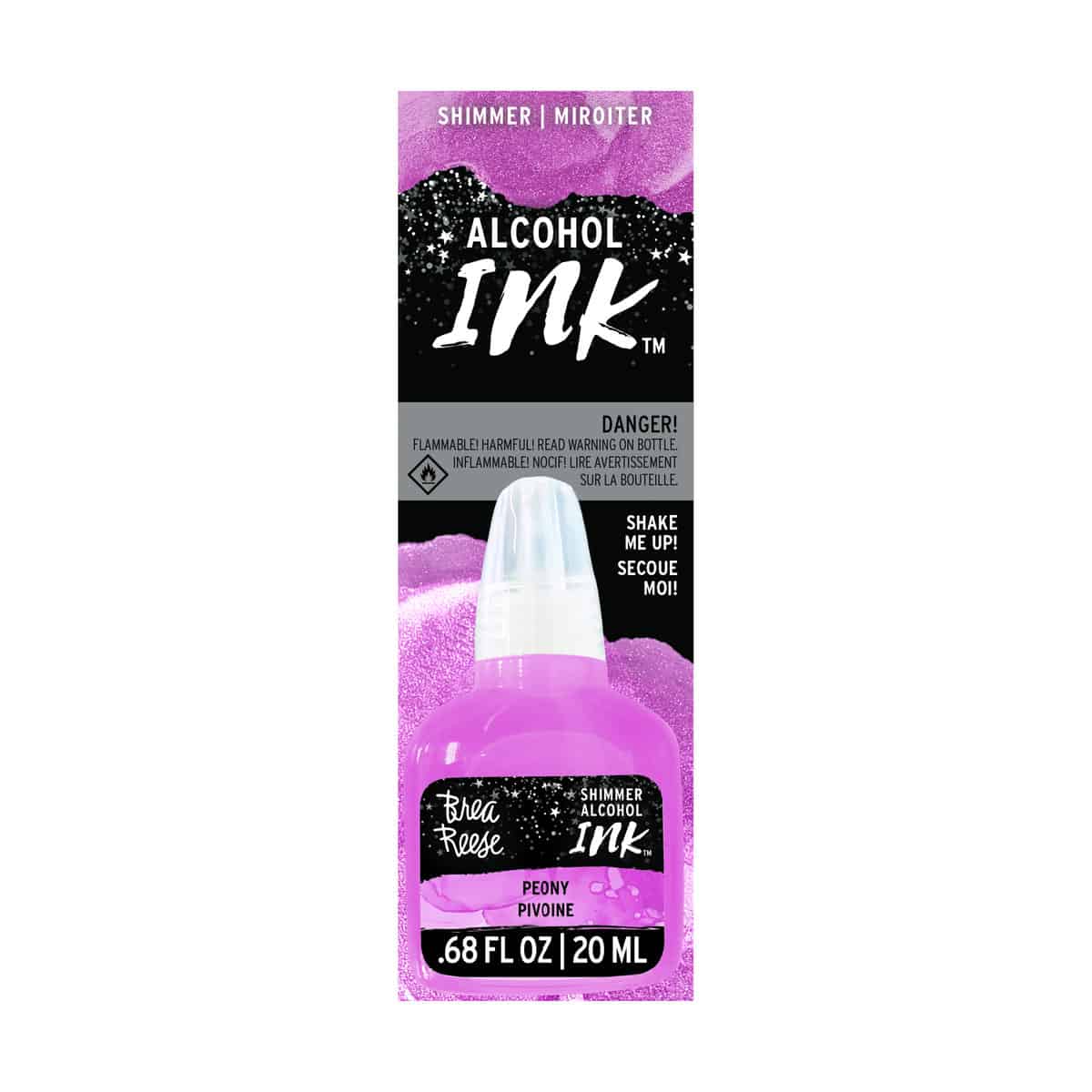 Pink shimmer alcohol ink