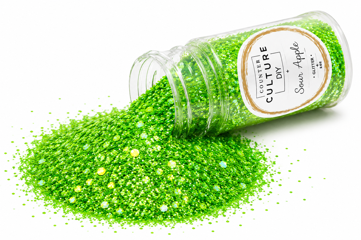 Sour Apple Glitter: 2 oz Jar
