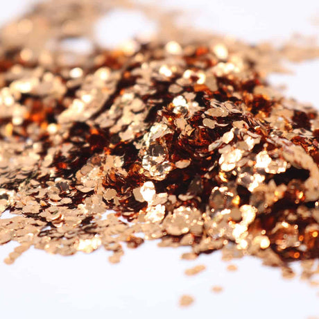 Gold metal glitter flakes