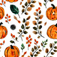 Fall flowers and pumpkins printed Vinyl Sheet