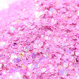 Flaky pink glitter