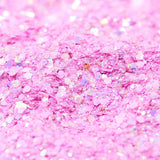 Flaky pink glitter
