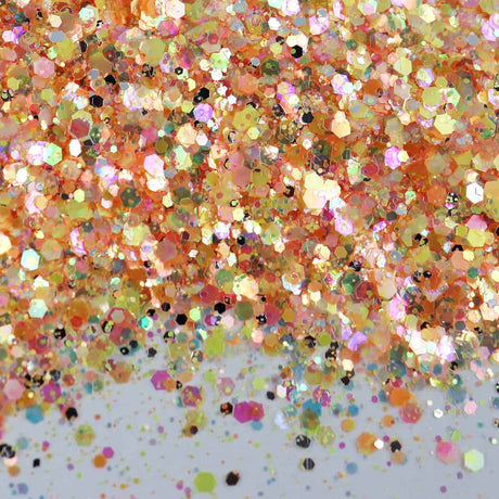 Pink and yellow glitter