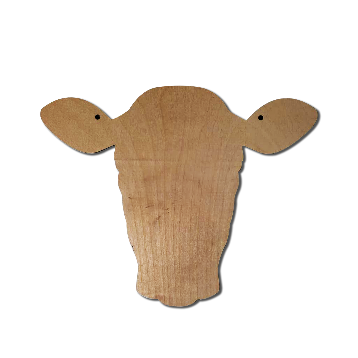 Wooden Cow Head Sign Blank
