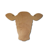 Wooden Cow Head Sign Blank