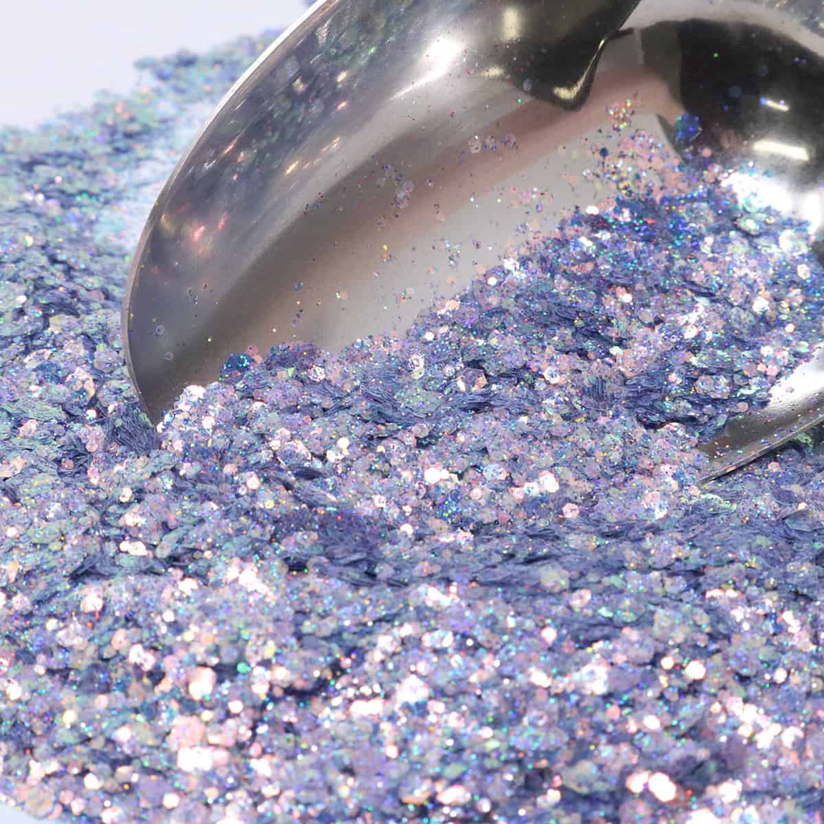 Flaky purple glitter