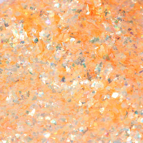 Flaky orange glitter