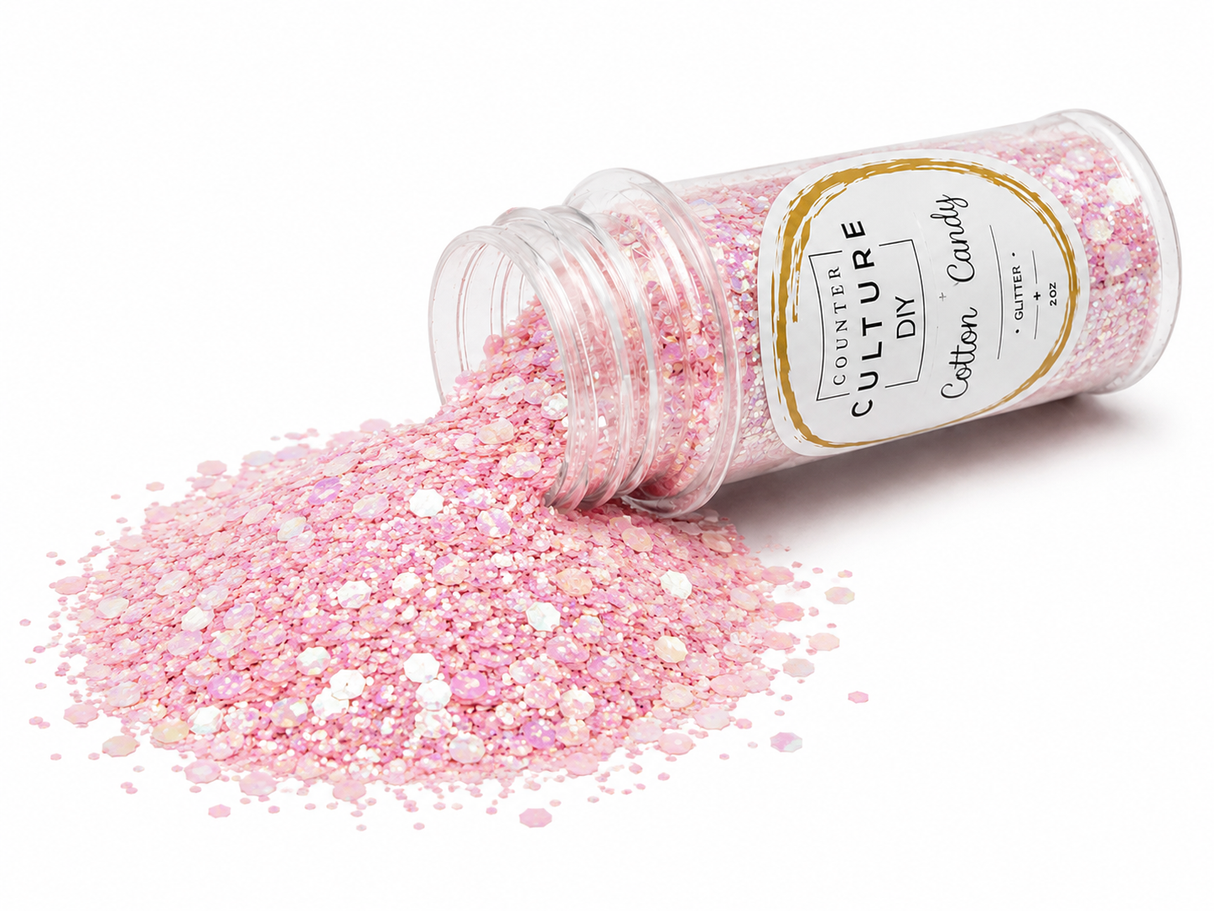 Cotton Candy Medium Glitter: 2 oz Jar