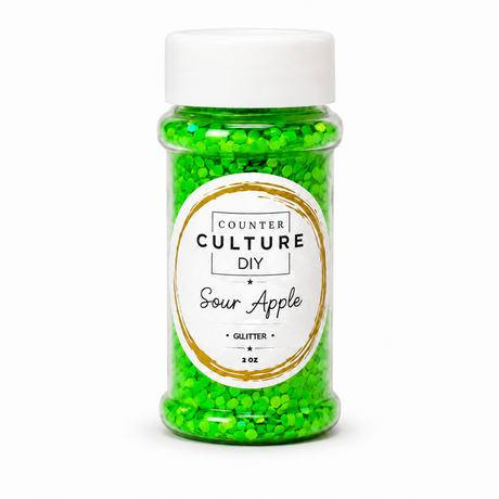 Sour Apple Glitter: 2 oz Jar