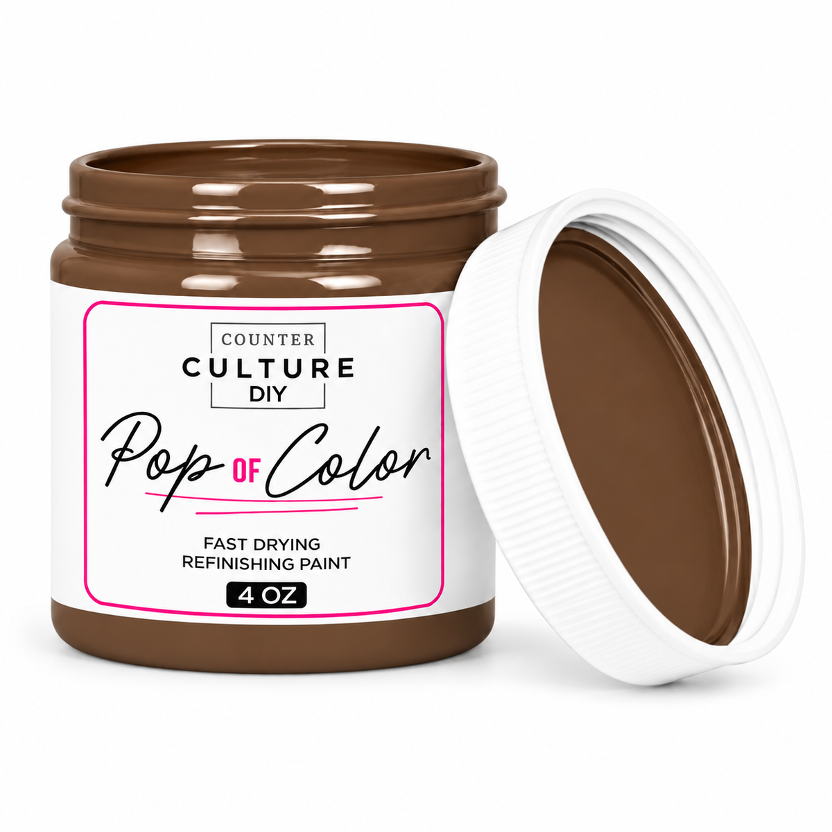 Chocolate Acrylic Chalk-Like Paint - 4 oz Pop of Color