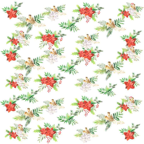 Floral Christmas printed vinyl sheet
