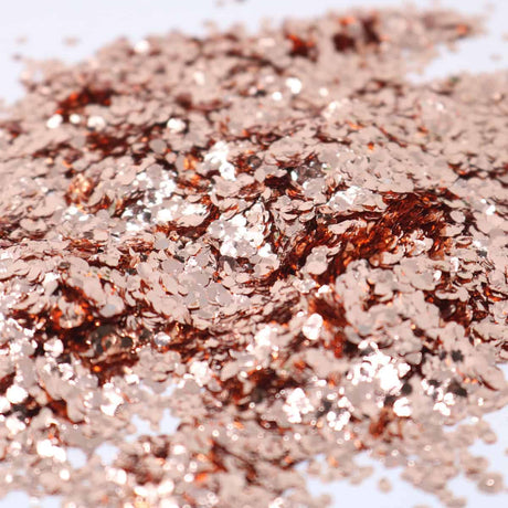 Copper metal glitter flakes