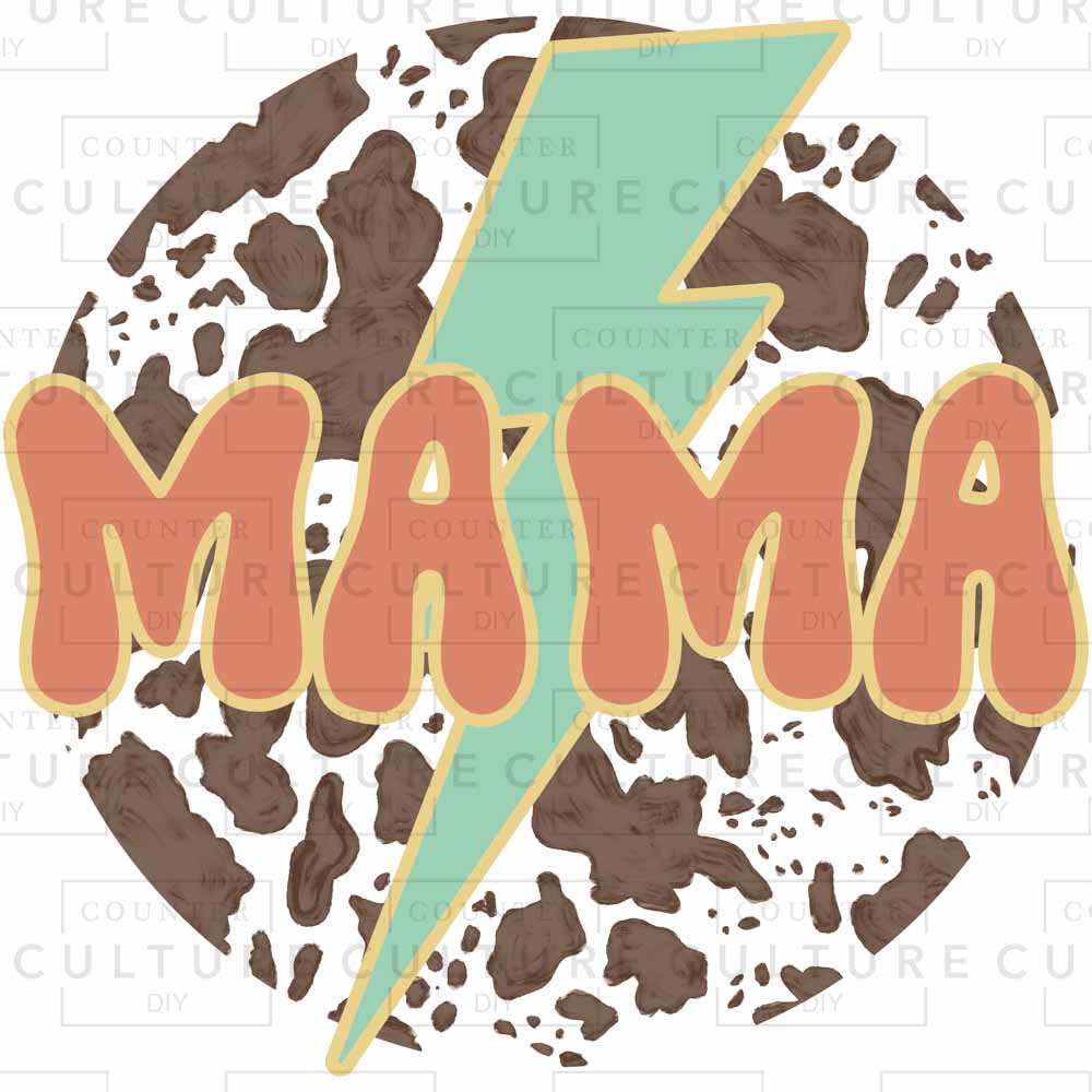 Mama Cow Circle DTF Transfer