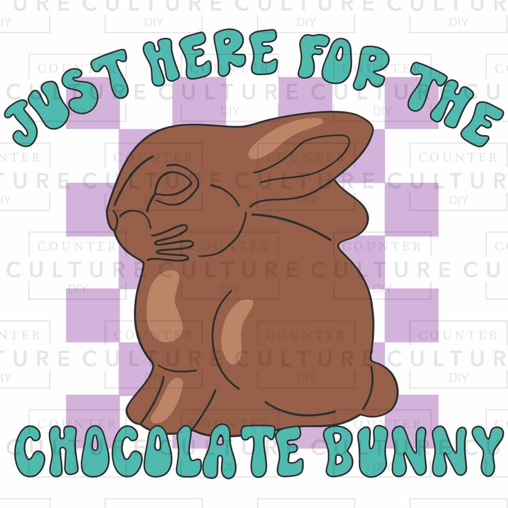 Chocolate Bunny Purple Transfer
