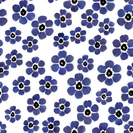 White and Blue daisy printed Vinyl Sheet