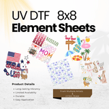UV DTF Decal Element Sheets: Artist Series